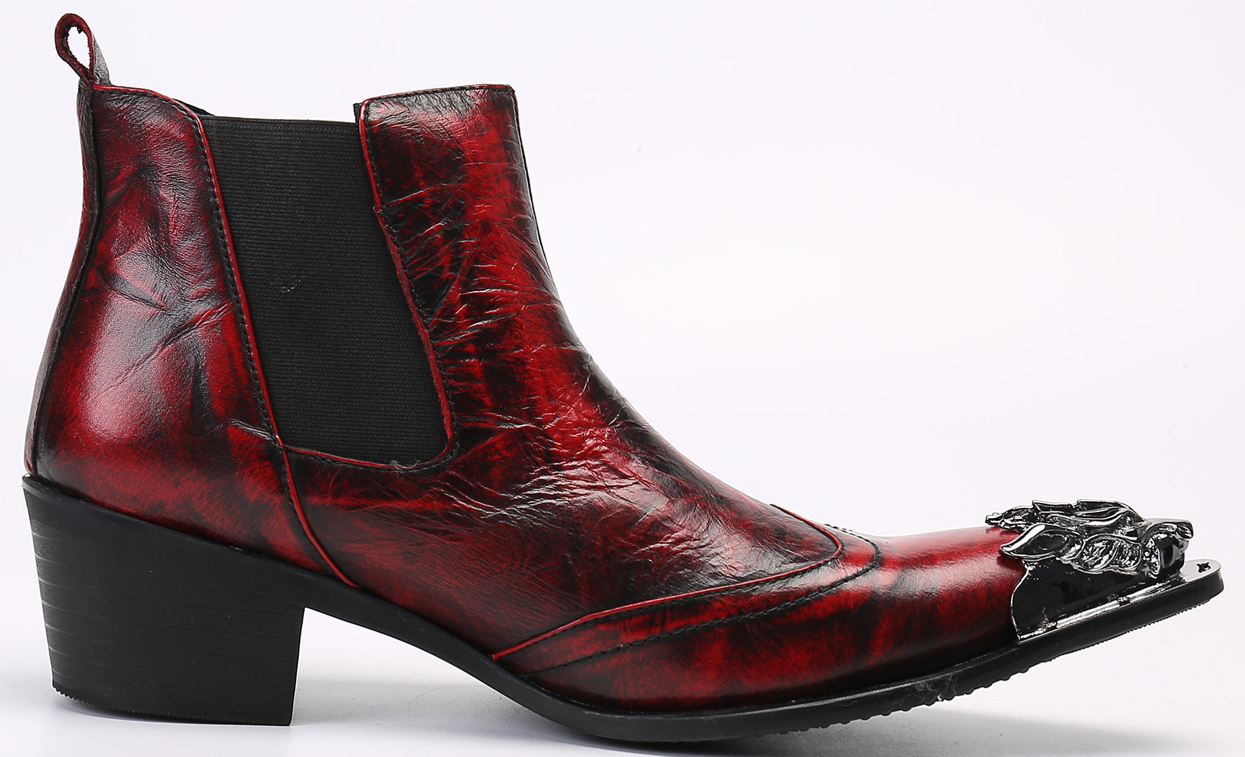 Men's Fashion Patent Leather Western Boots