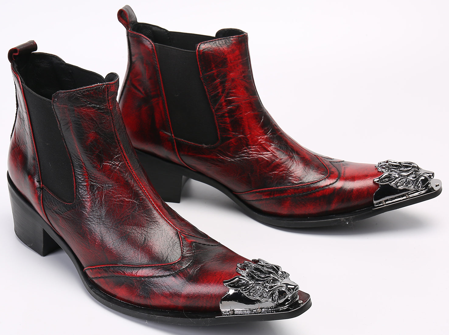 Men's Fashion Patent Leather Western Boots