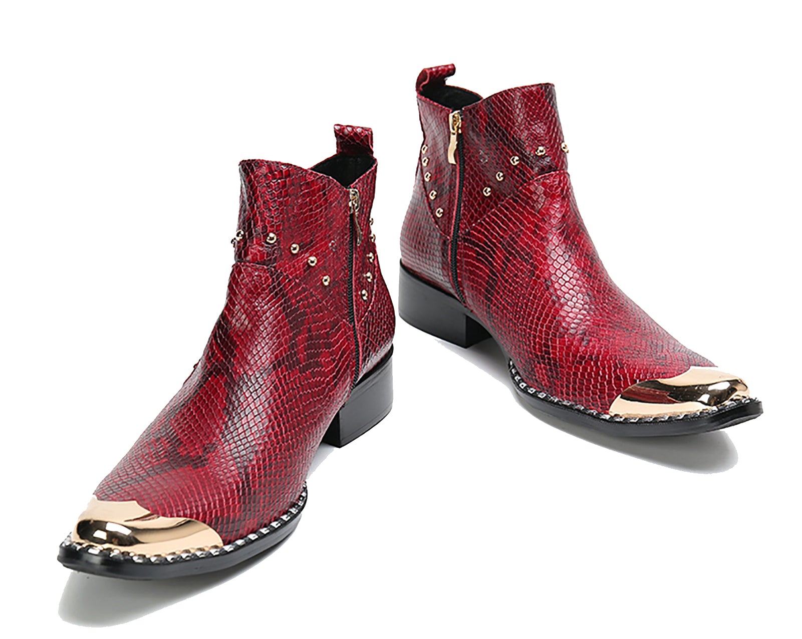 Men's Snake Western Boots Metal Tip