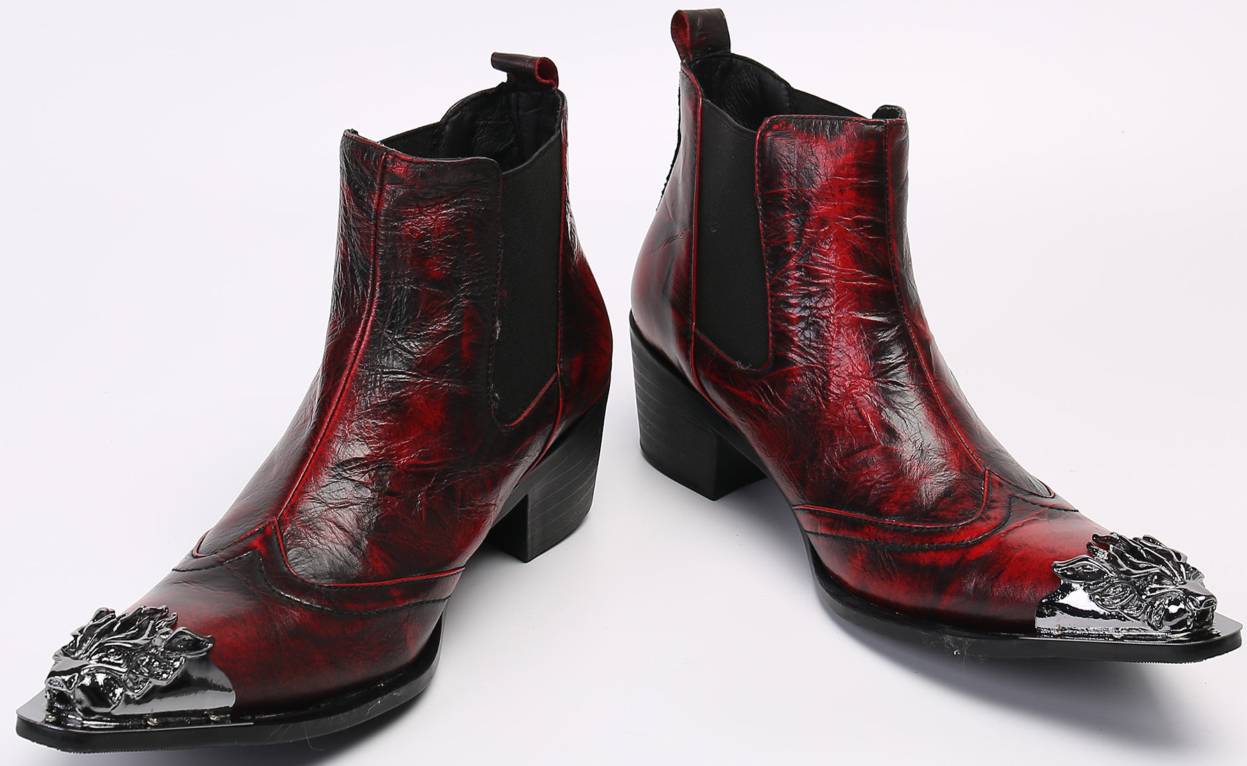 Men's Fashion Patent Leather Western Boots