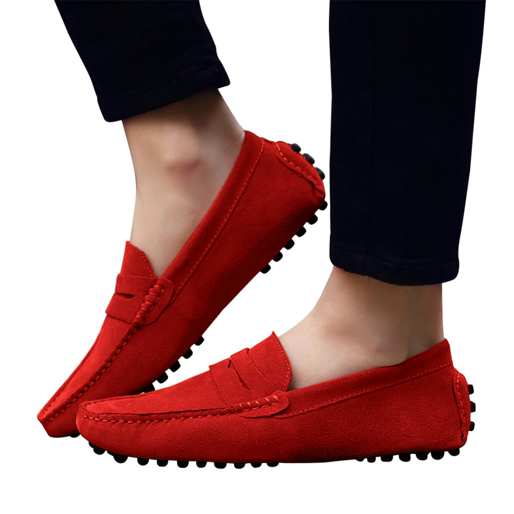 Men's Classic Suede Penny Driving Moccasins