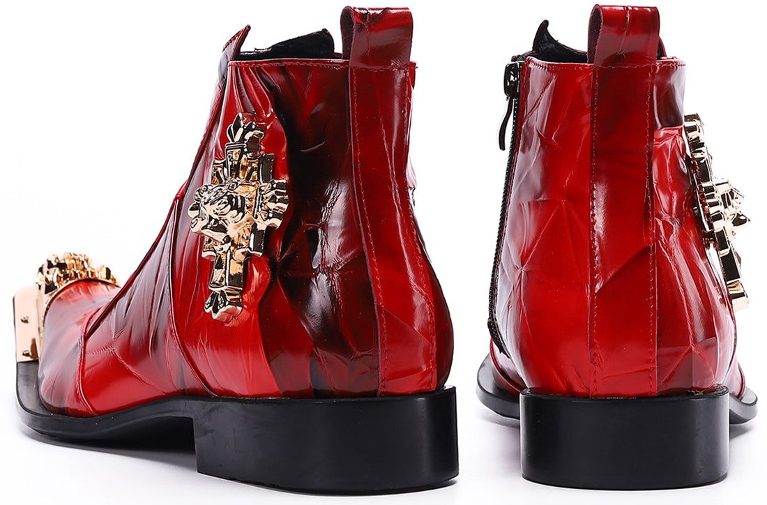 Men's Metal Tip Fashion Western Boots