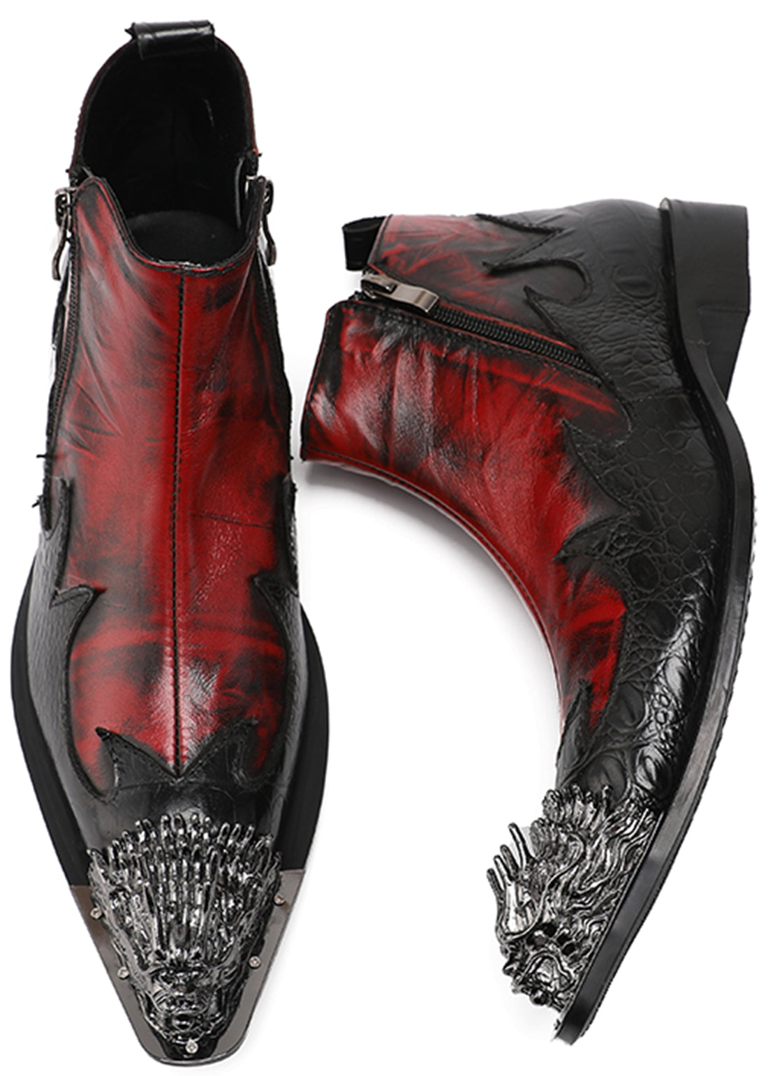 Men's Metal Tip Lion Cool Western Boots