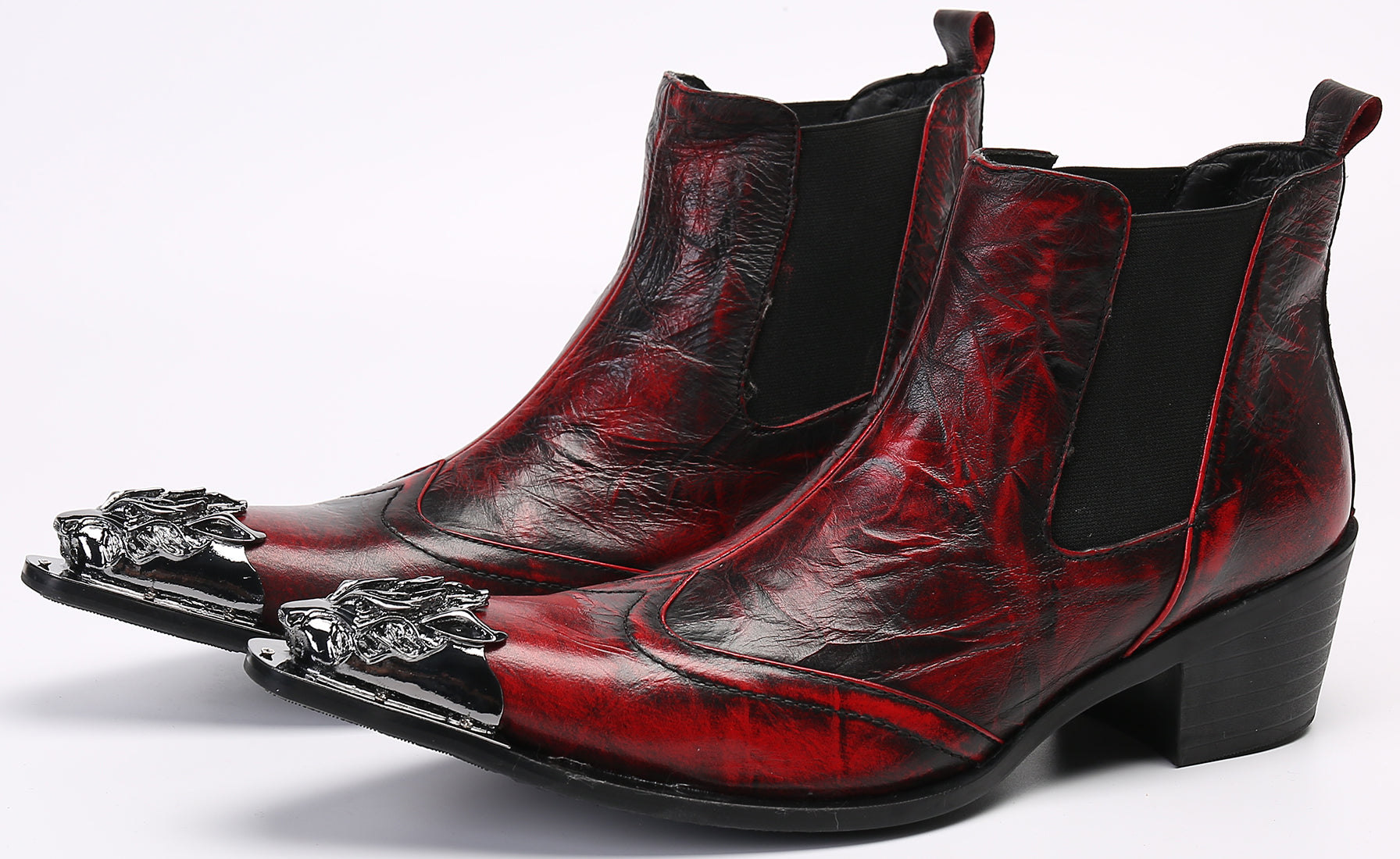 Men's Fashion Patent Leather Western Boots