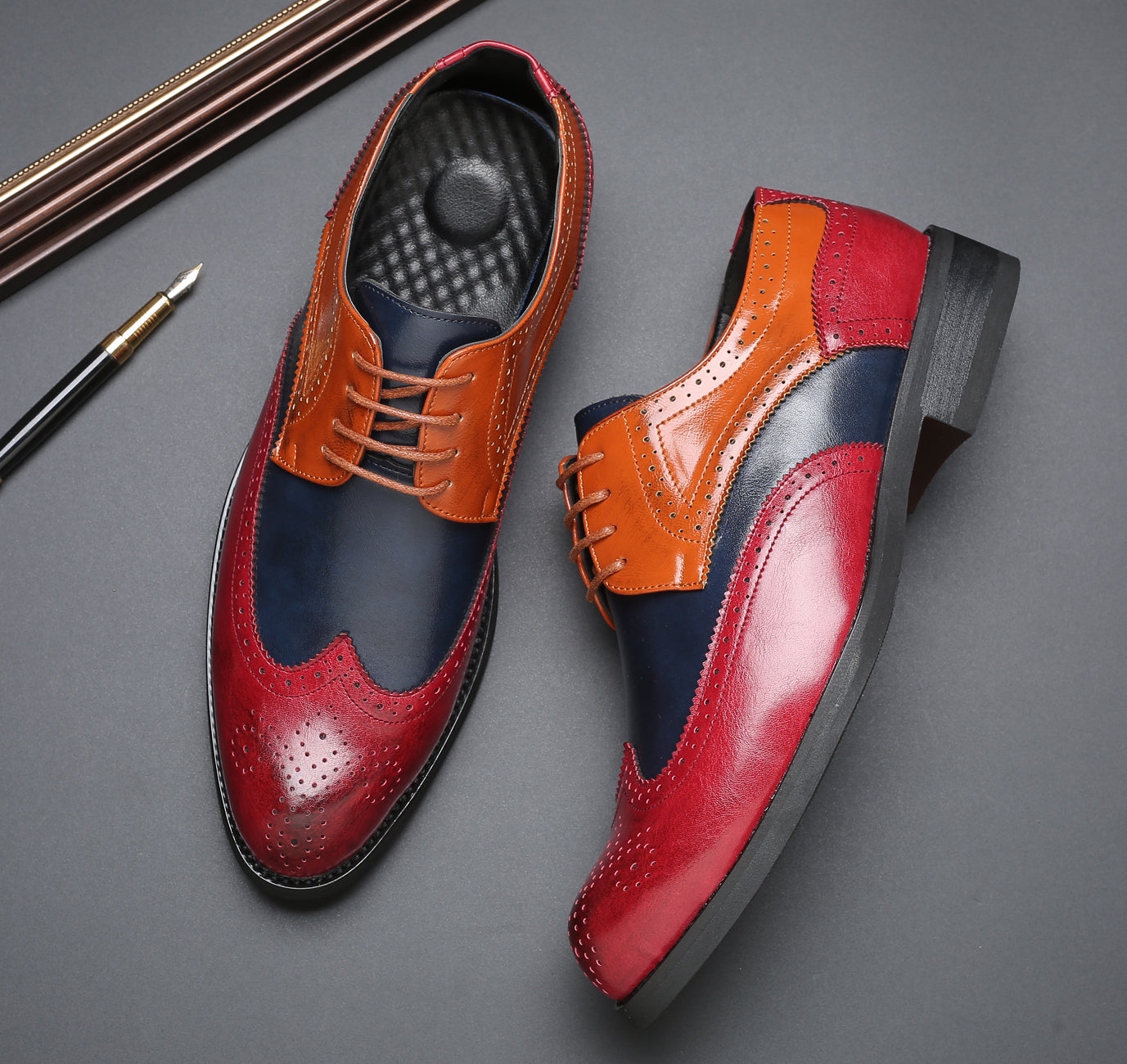 Men's Multicolor Composite Derby Shoes