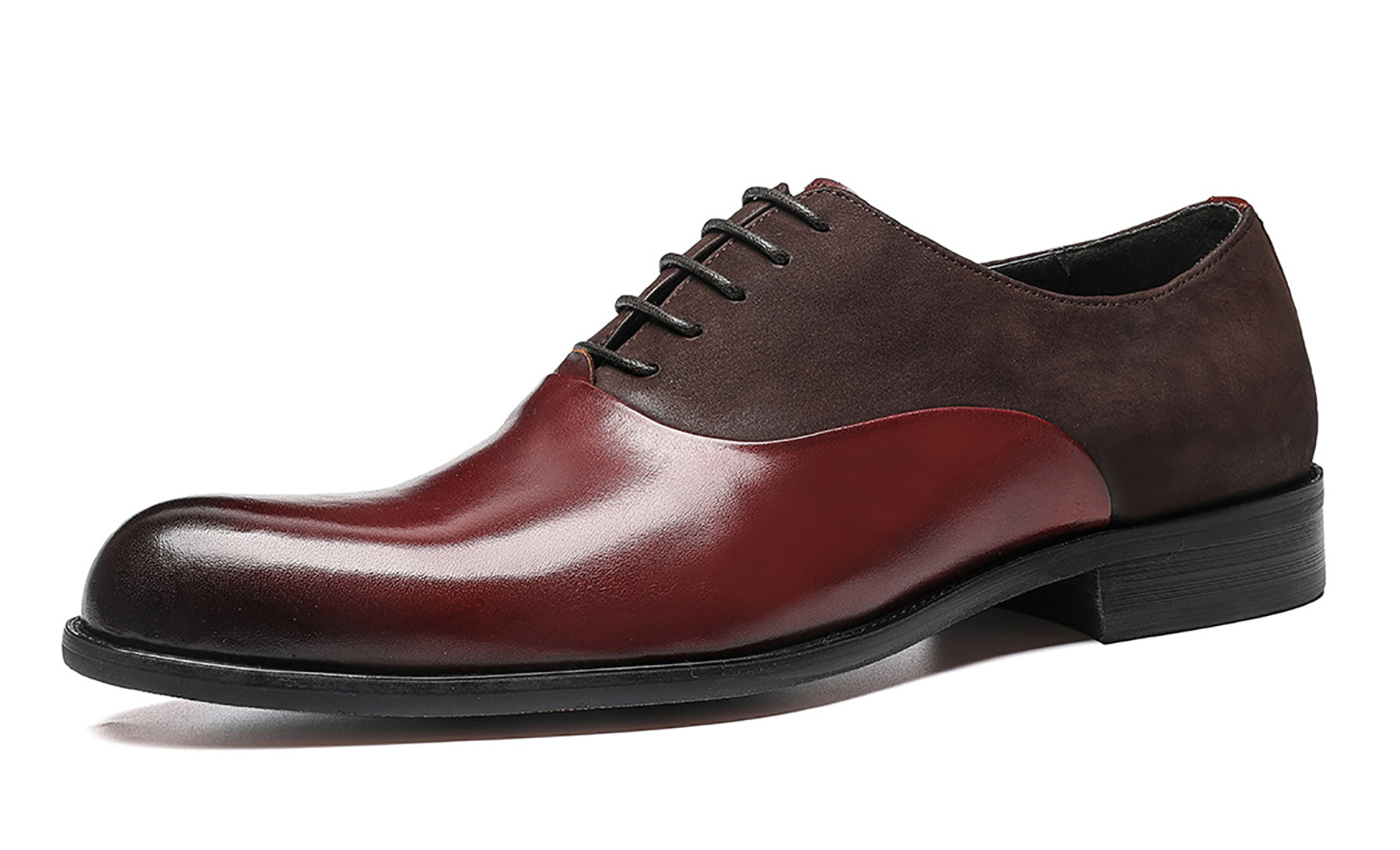 Zapatos Oxford de cuero con puntera para hombre 