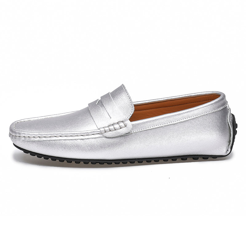 Men's Genuine Leather Plain Driving Moccasins