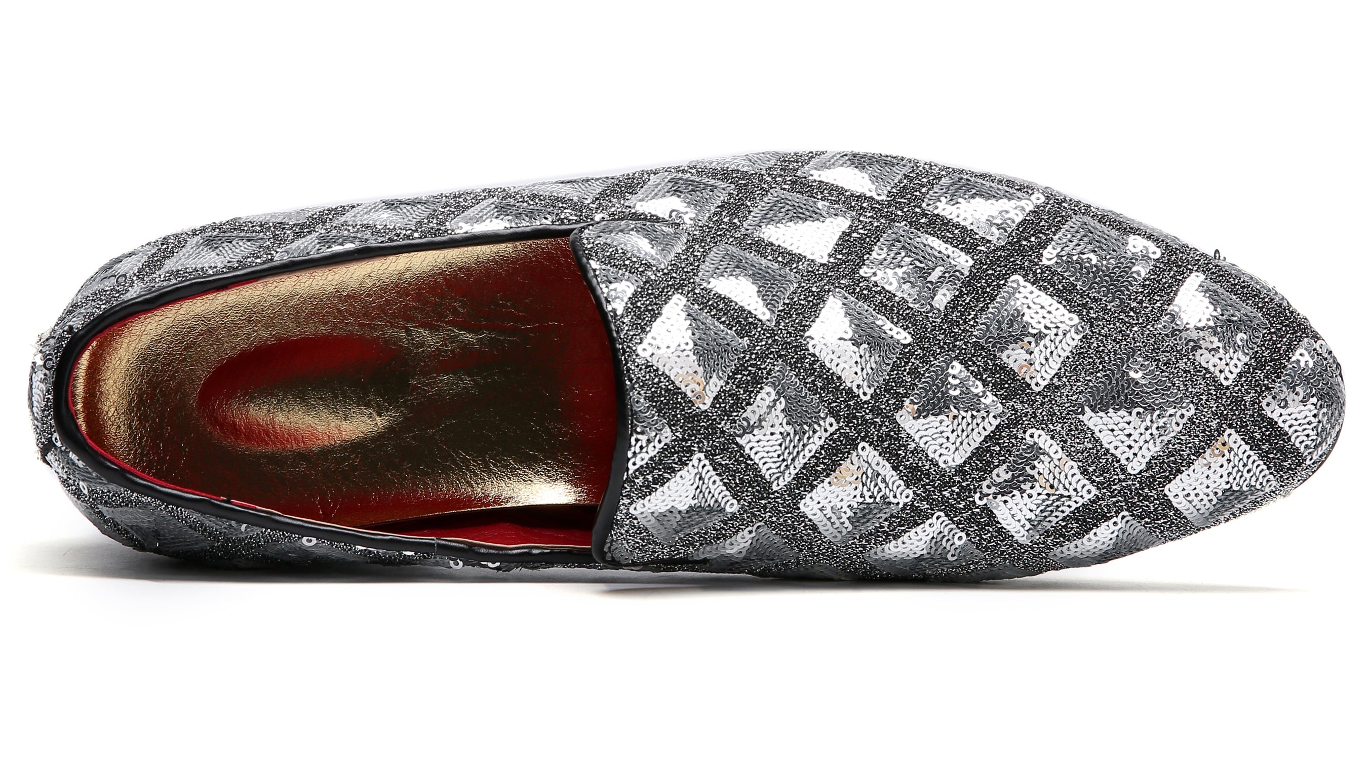 Men's Paillette Glitter Smoking Loafers