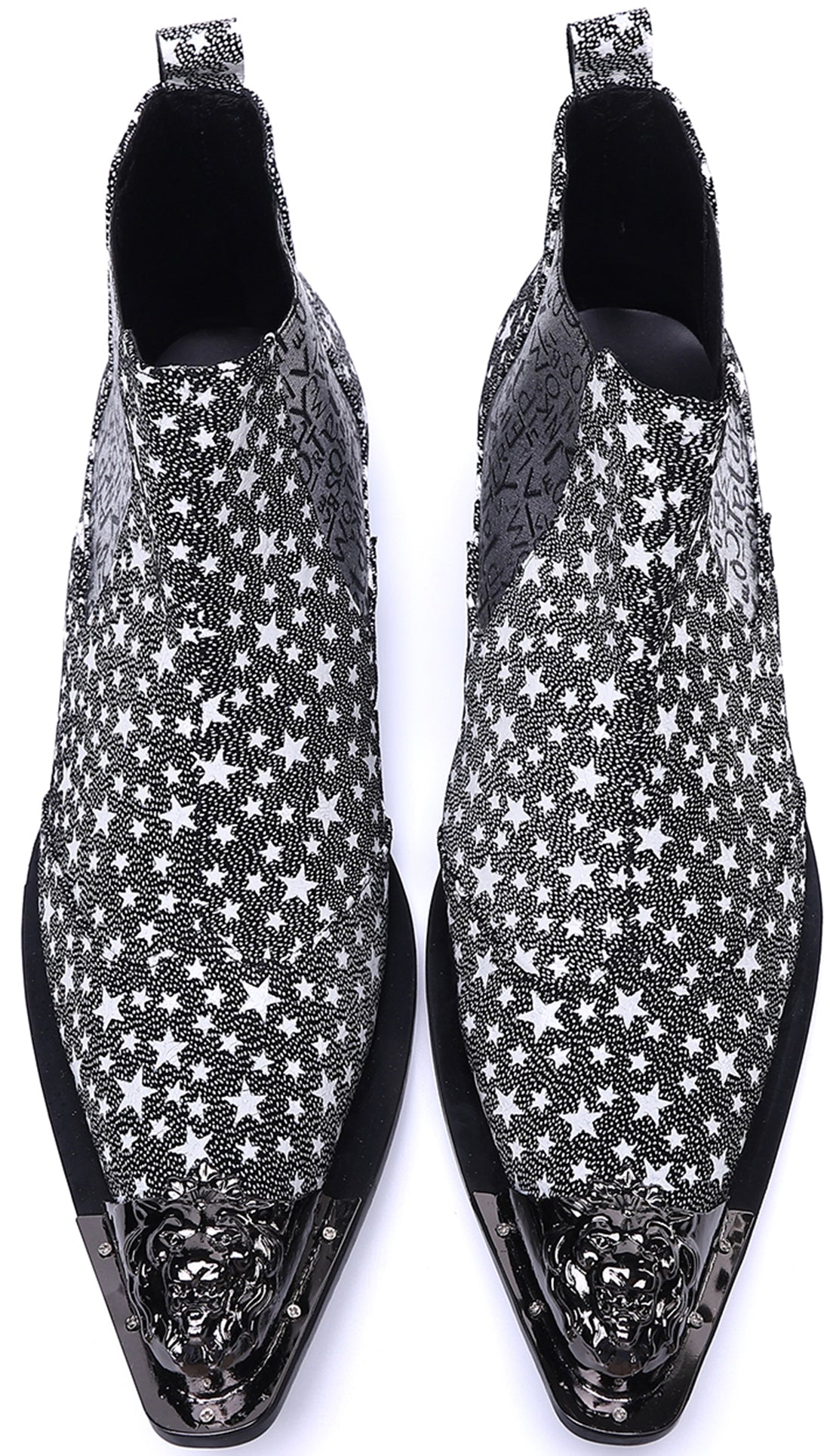 Men's Metal Tip Five-Pointed Star Western Boots