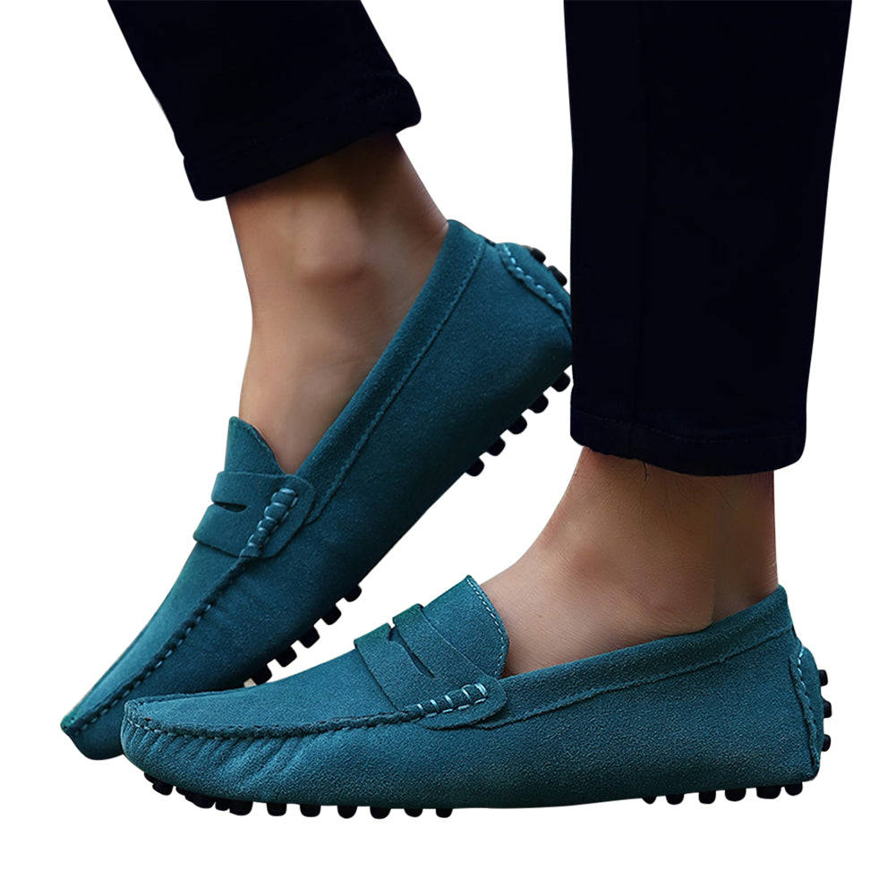 Men's Classic Suede Penny Driving Moccasins