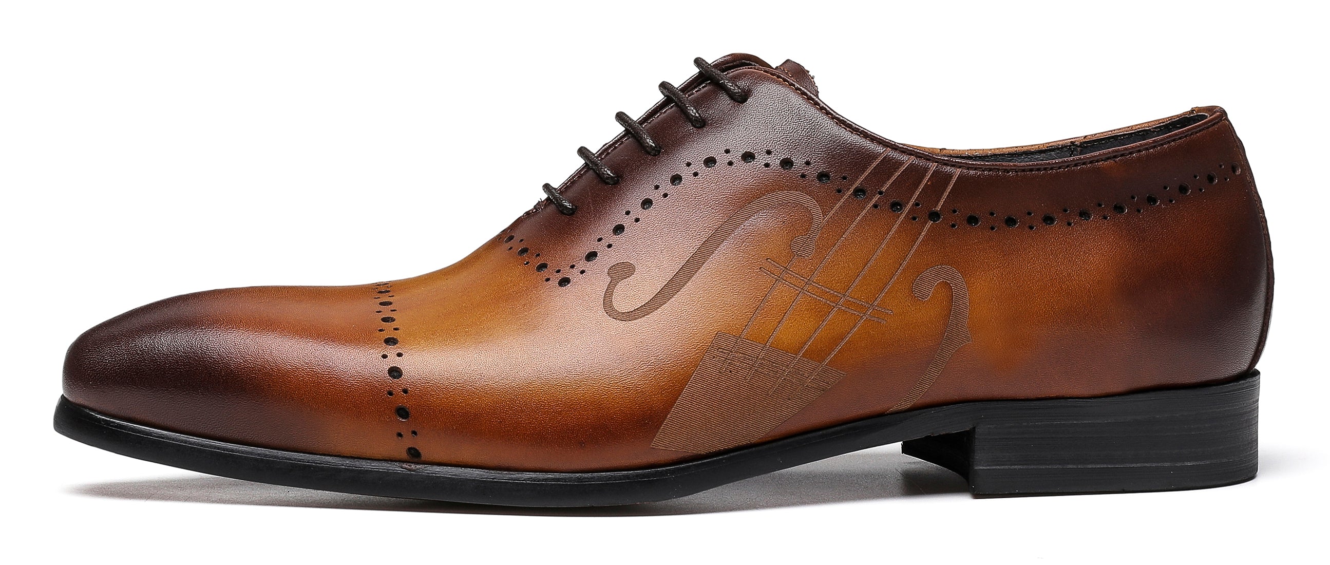 Notación musical Oxfords de cuero para hombre 