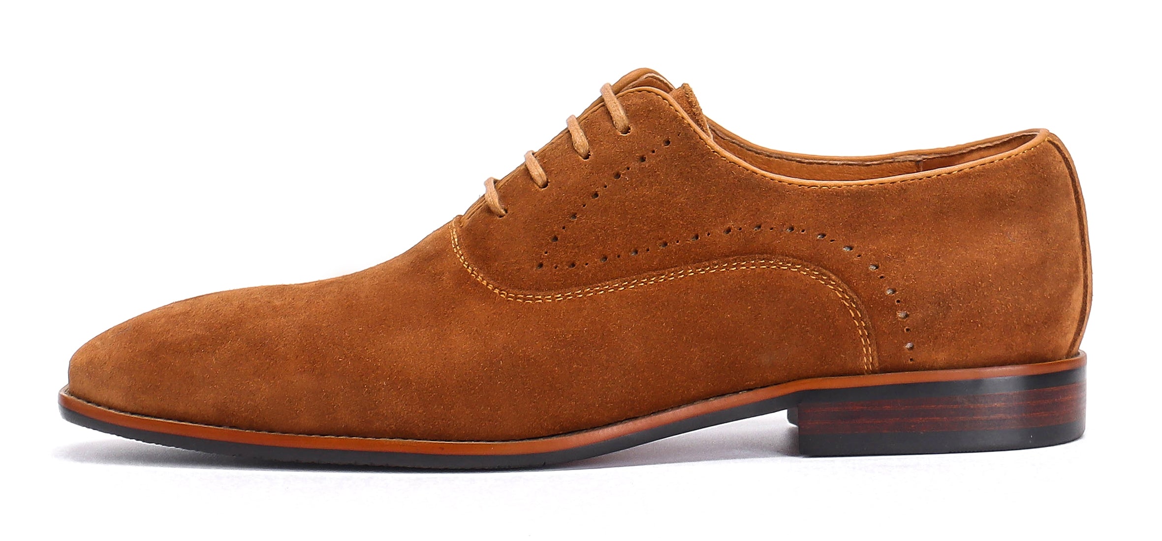 Zapatos Oxford formales de piel de ante para hombre 