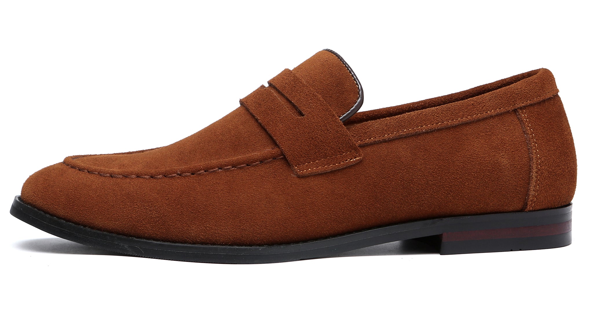 Men's Moc Toe Suede Penny Loafers