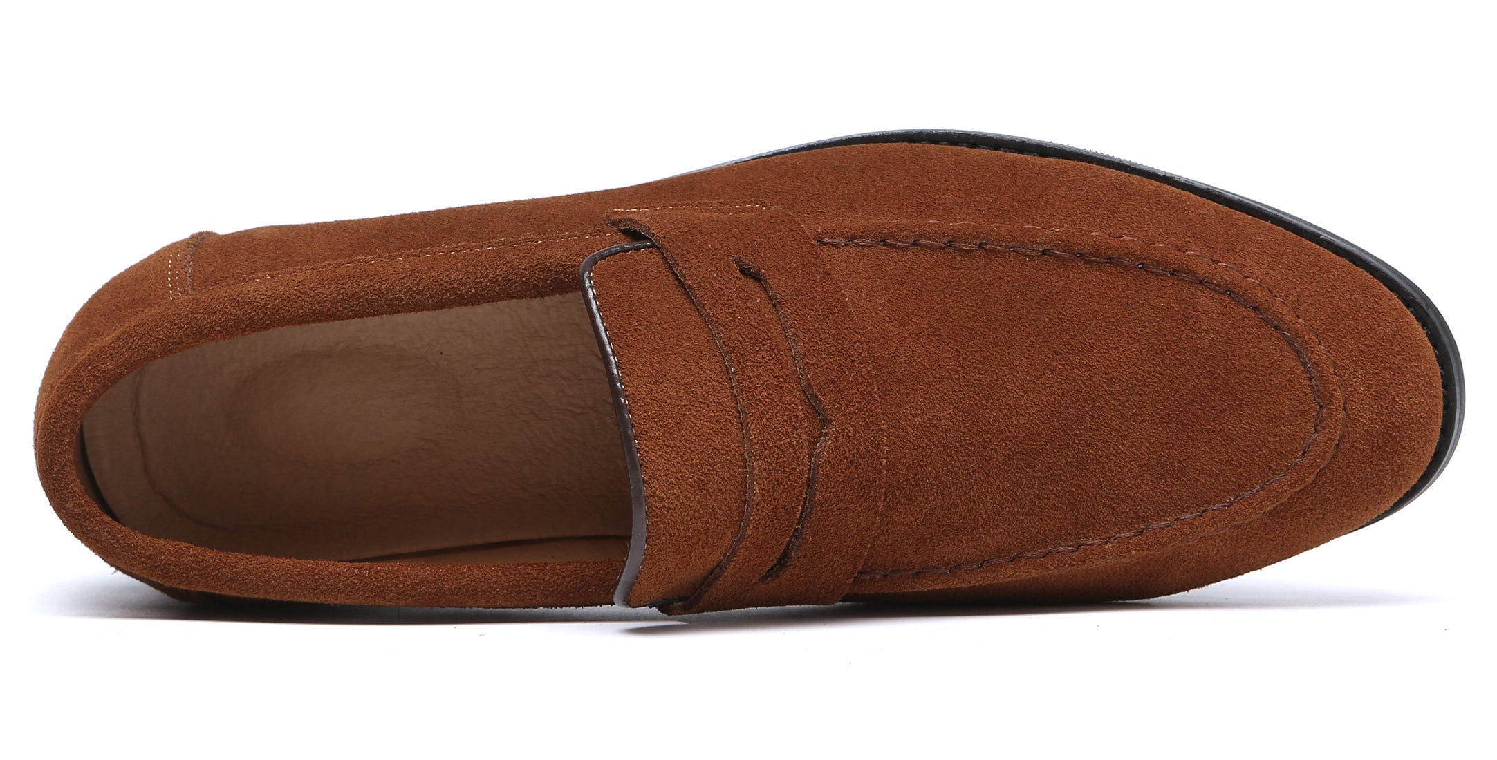 Men's Moc Toe Suede Penny Loafers