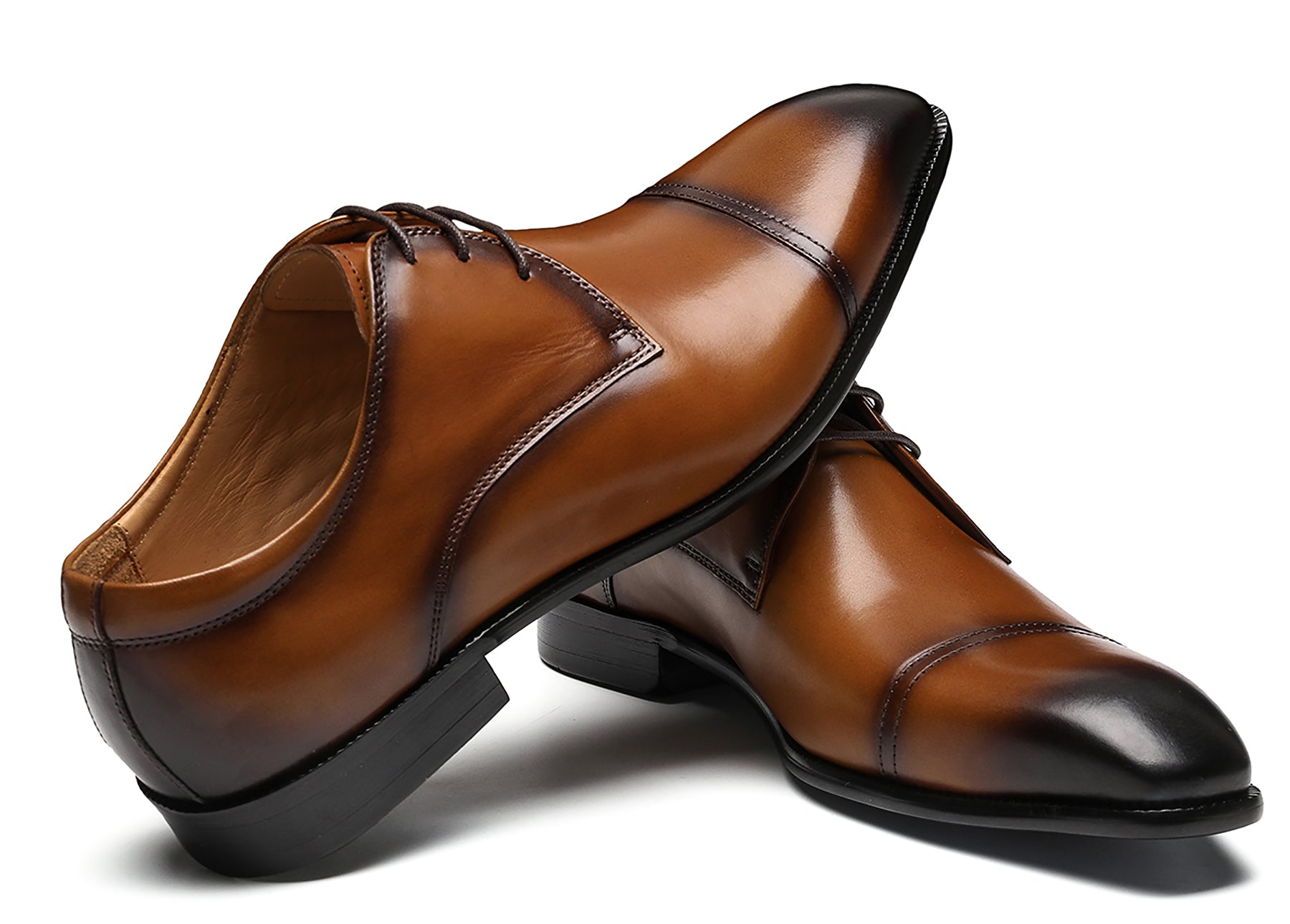 Men's Leather Plain Toe Derby