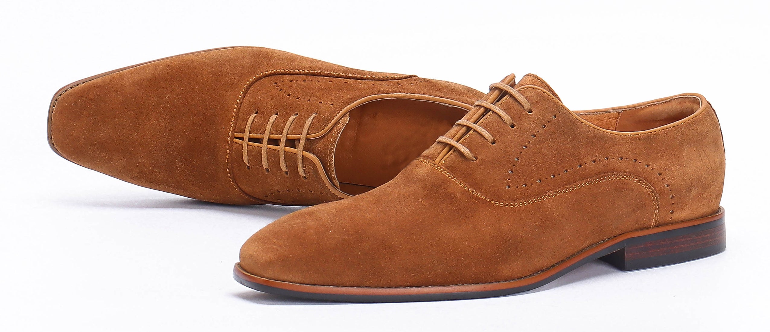 Zapatos Oxford formales de piel de ante para hombre 