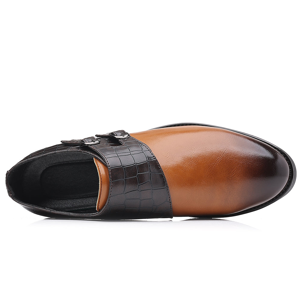 Mocasines con hebilla para hombre Negro Marrón