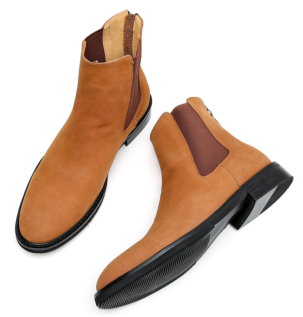 Botas Chelsea formales de piel de ante para hombre