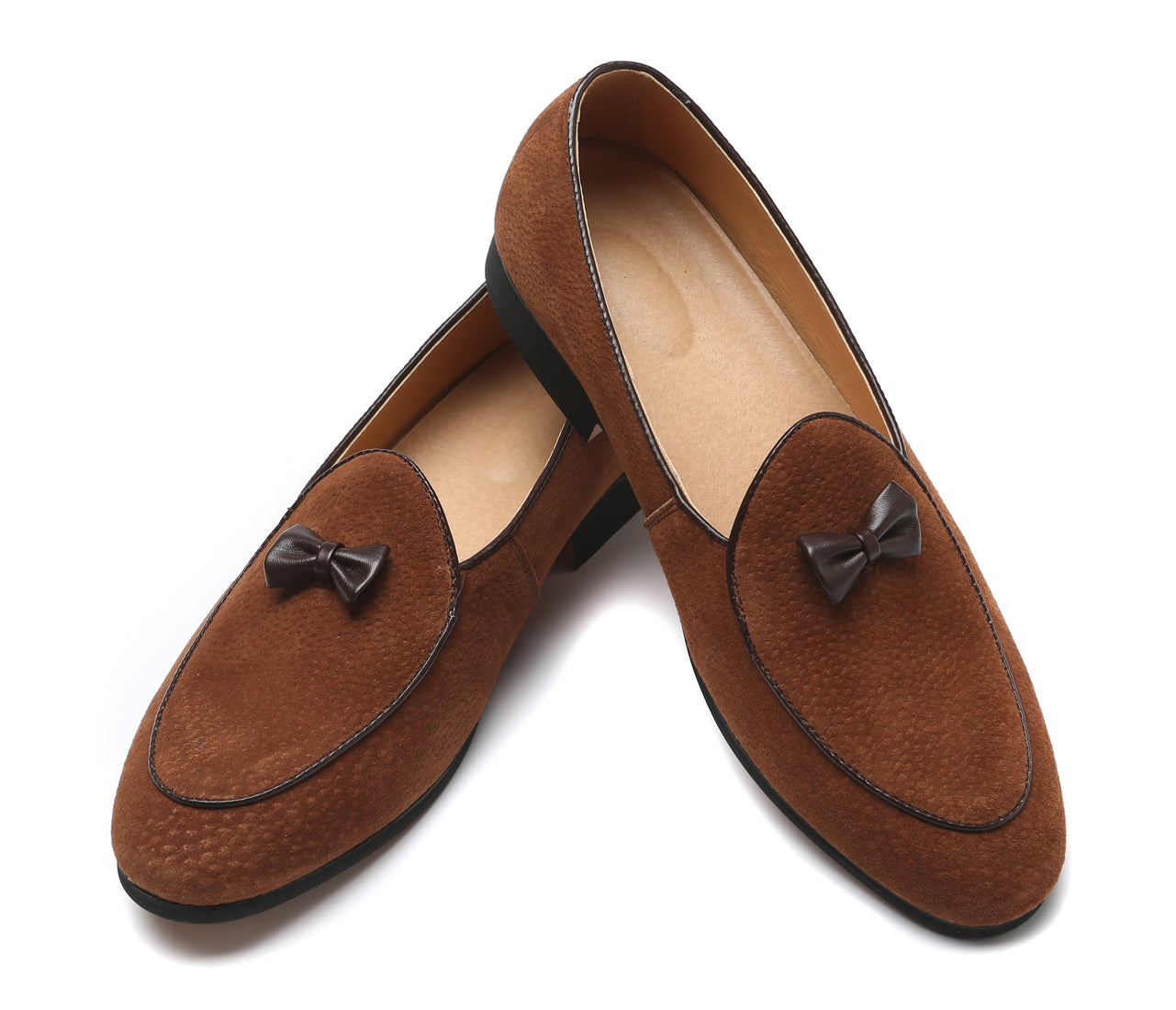 Men's Suede Bow Loafers