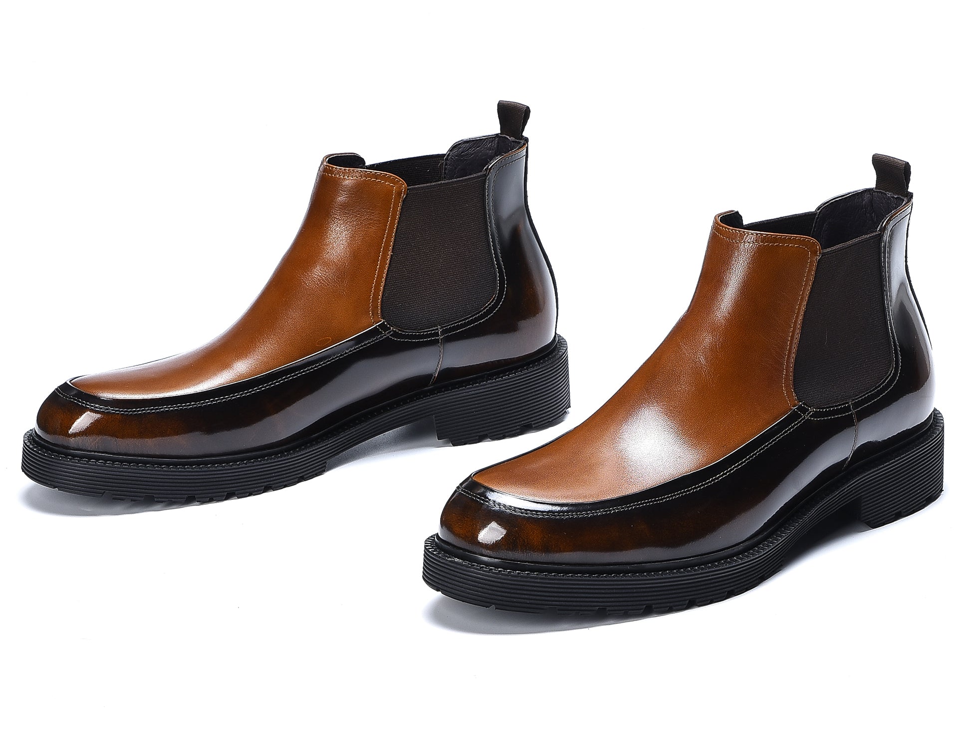 Botas Chelsea informales de cuero para hombre 