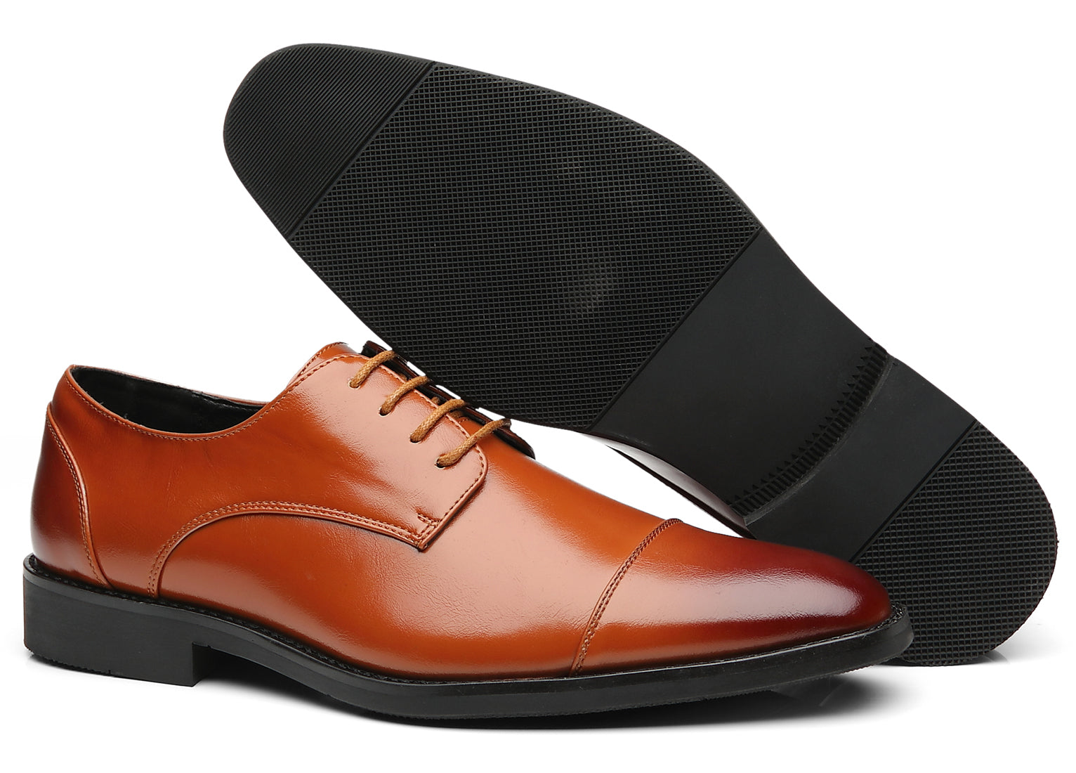 Men's Classic Plain Cap Toe Derby Shoes