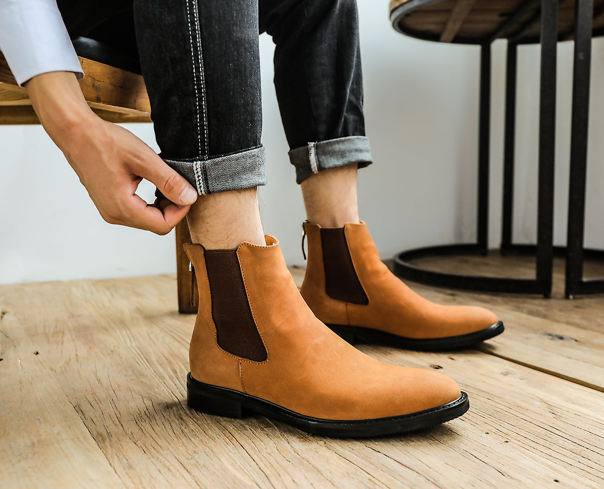 Men's Formal Suede Leather Chelsea Boots