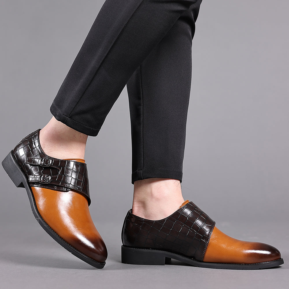 Mocasines con hebilla para hombre Negro Marrón