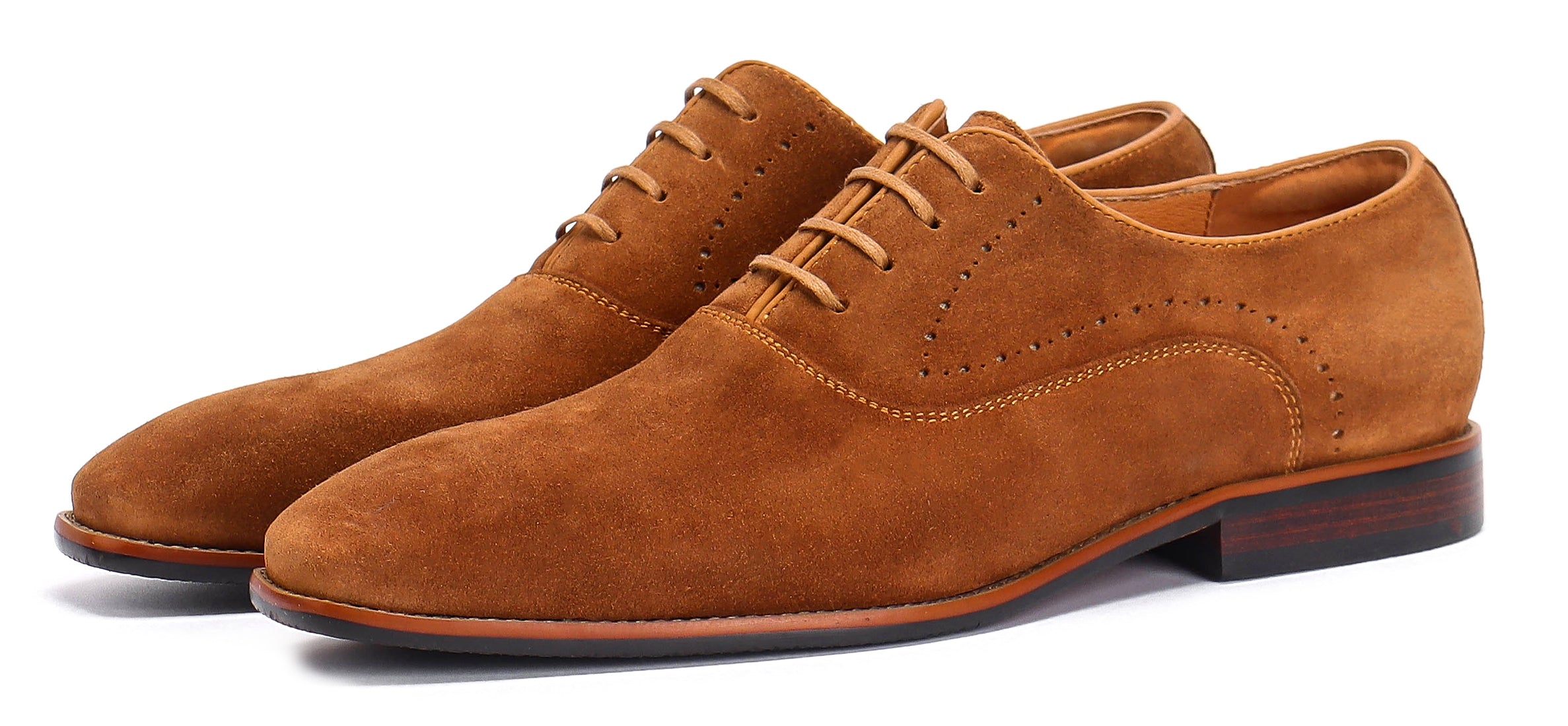 Zapatos Oxford formales de piel de ante para hombre 