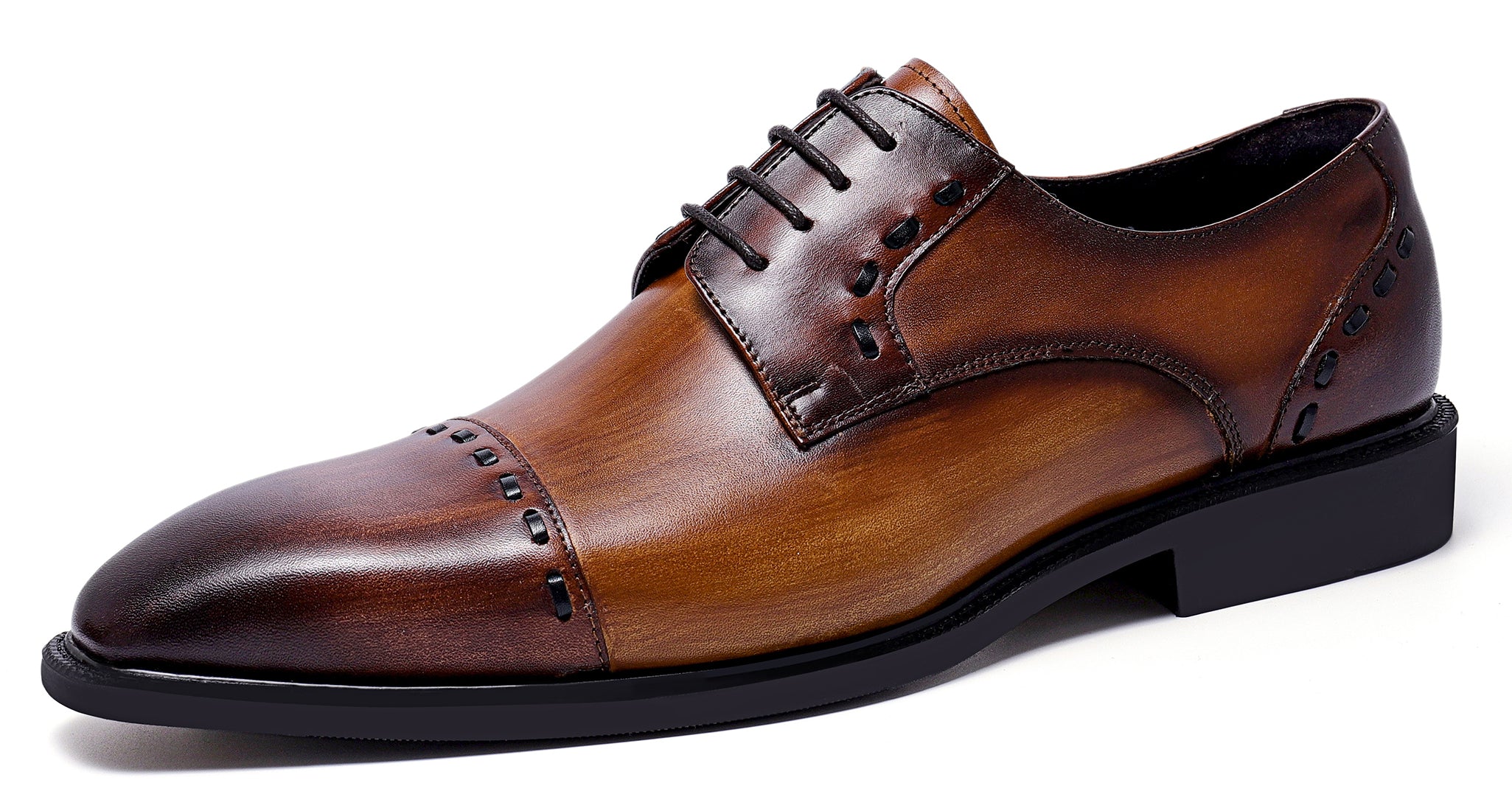 Derby de cuero formal para hombre 