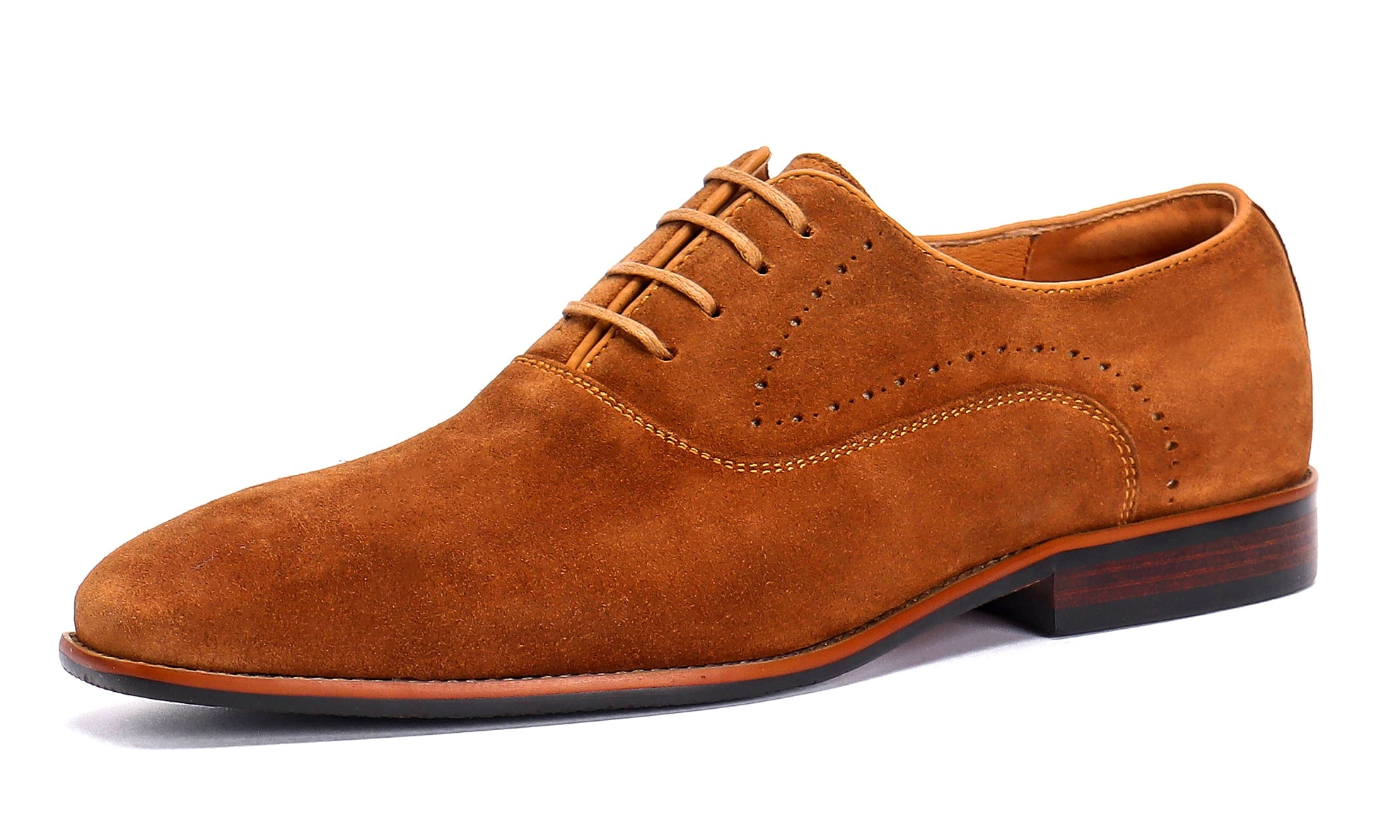 Zapatos Oxford formales de piel de ante para hombre 