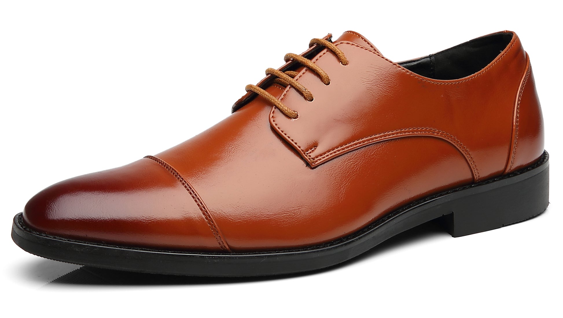 Men's Classic Plain Cap Toe Derby Shoes