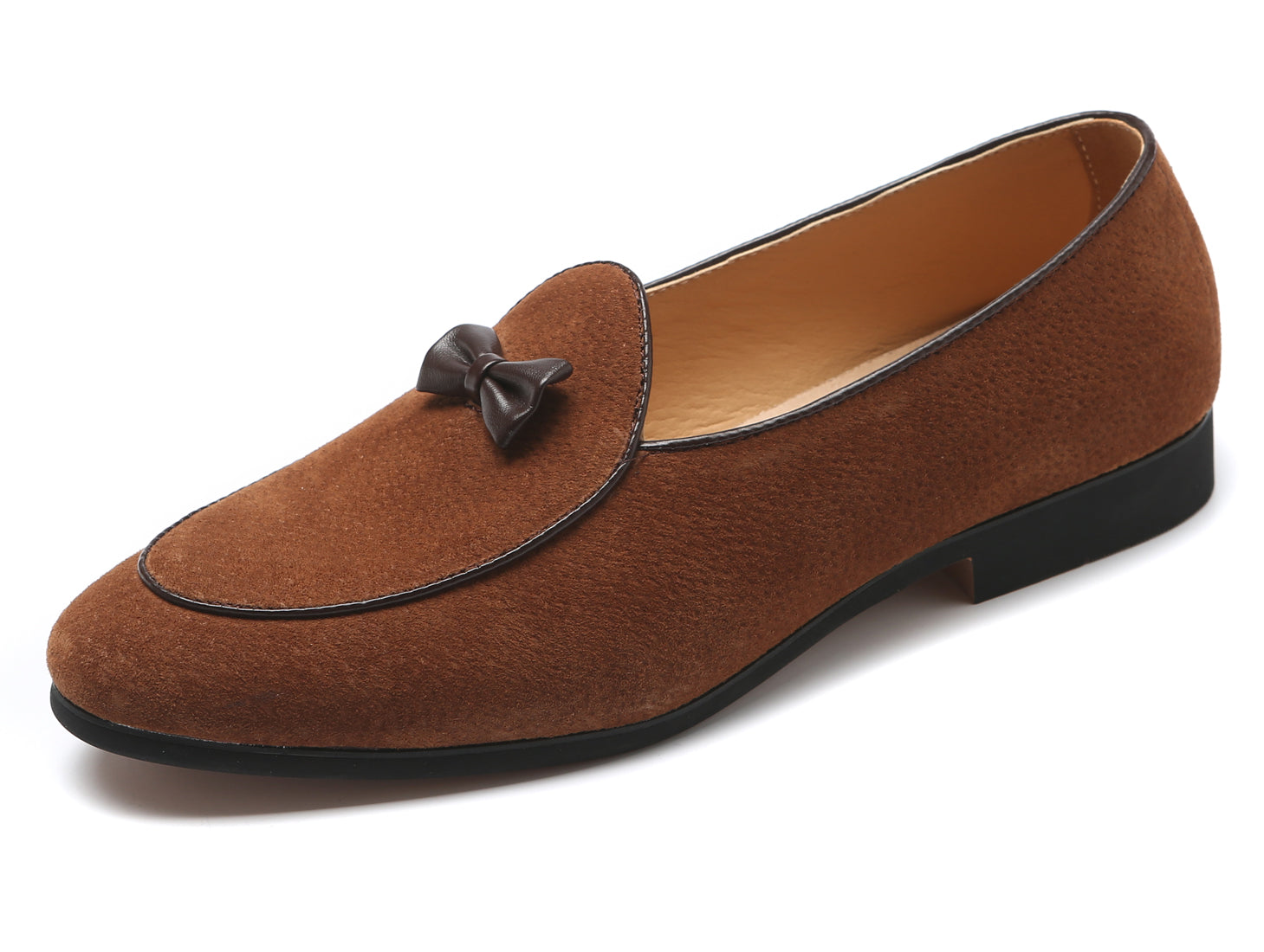 Men's Suede Bow Loafers