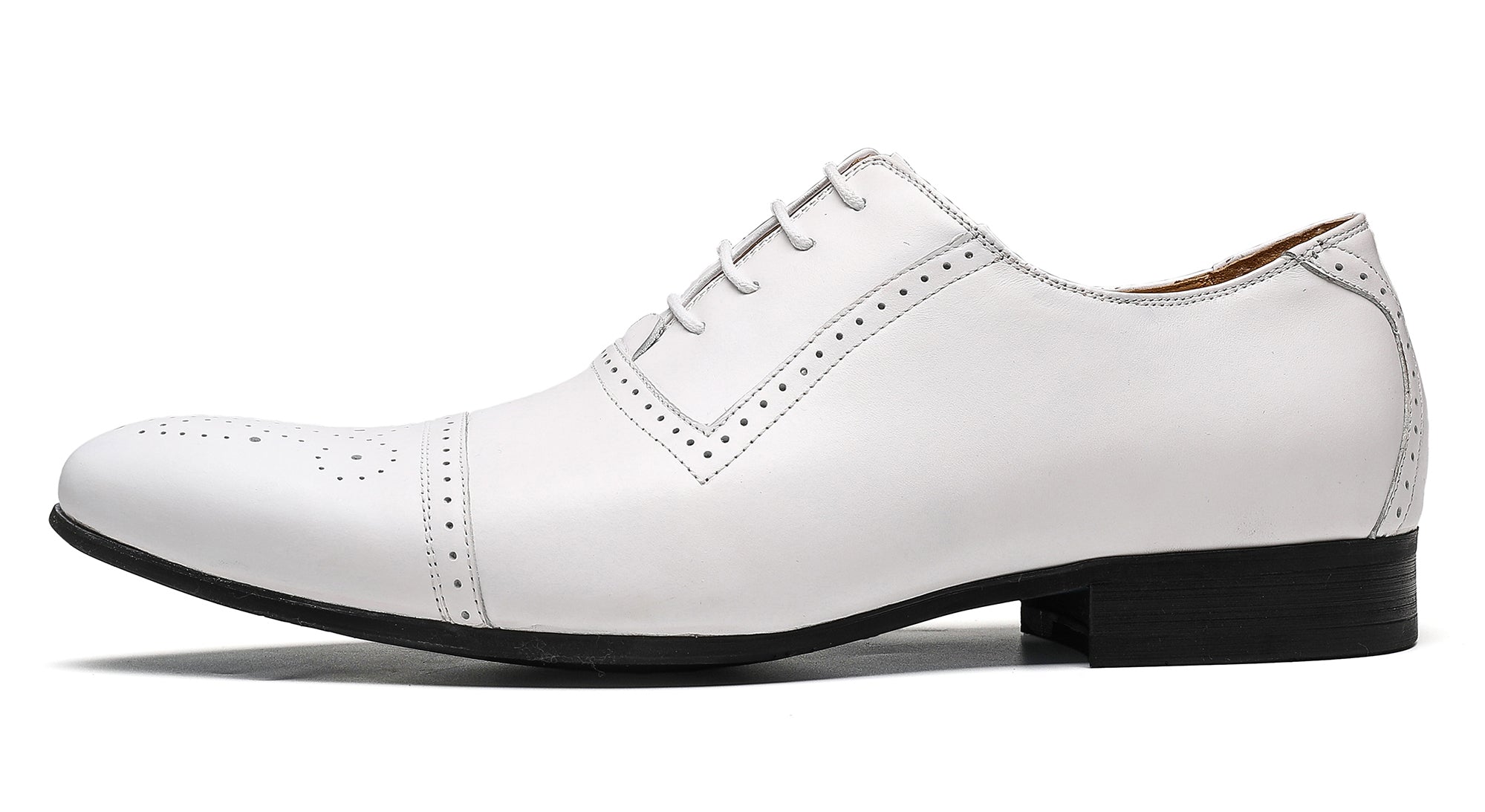 Oxford Brogue de cuero genuino para hombre 