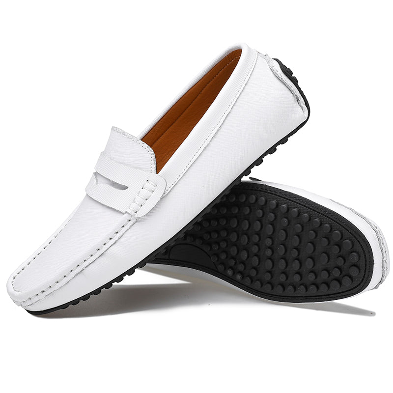 Men's Genuine Leather Plain Driving Moccasins