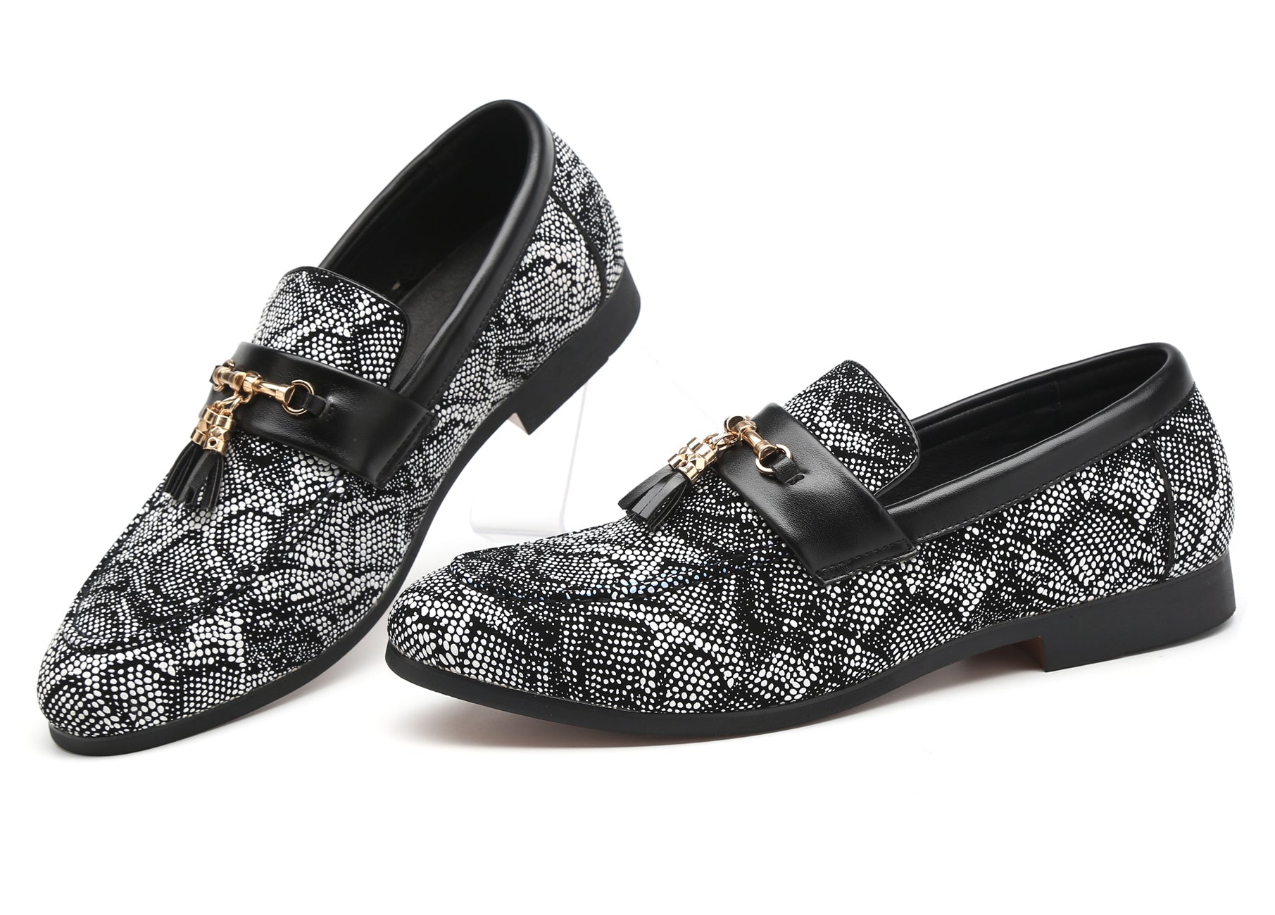 Men's Polka Dots Tassel Loafers