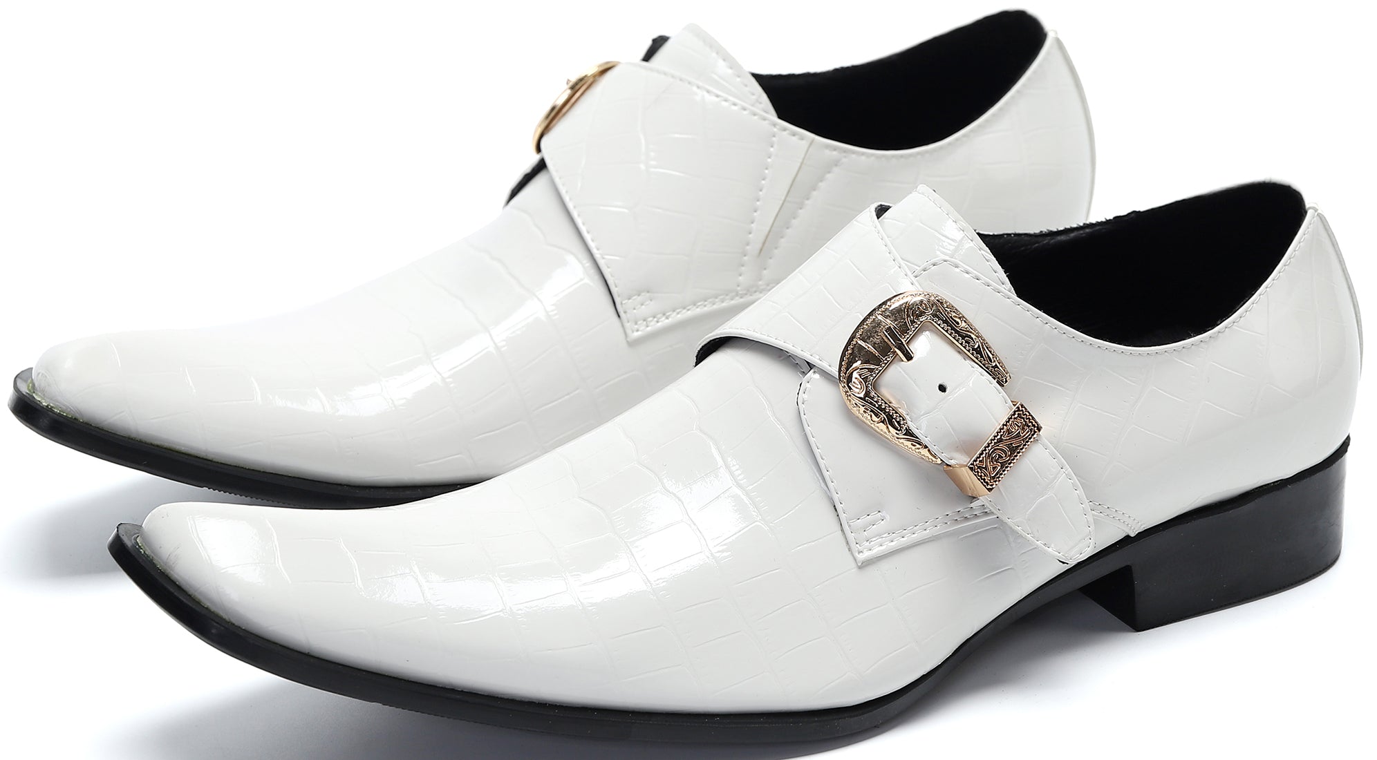 Men's Patent Leather Buttons Loafers