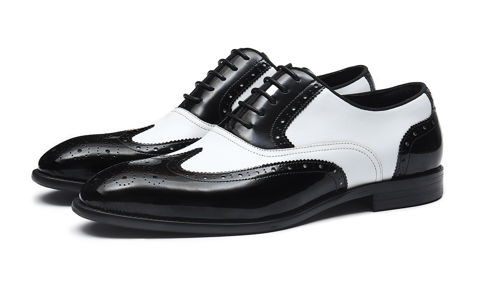 Zapatos Oxford de vestir de cuero genuino para hombre 