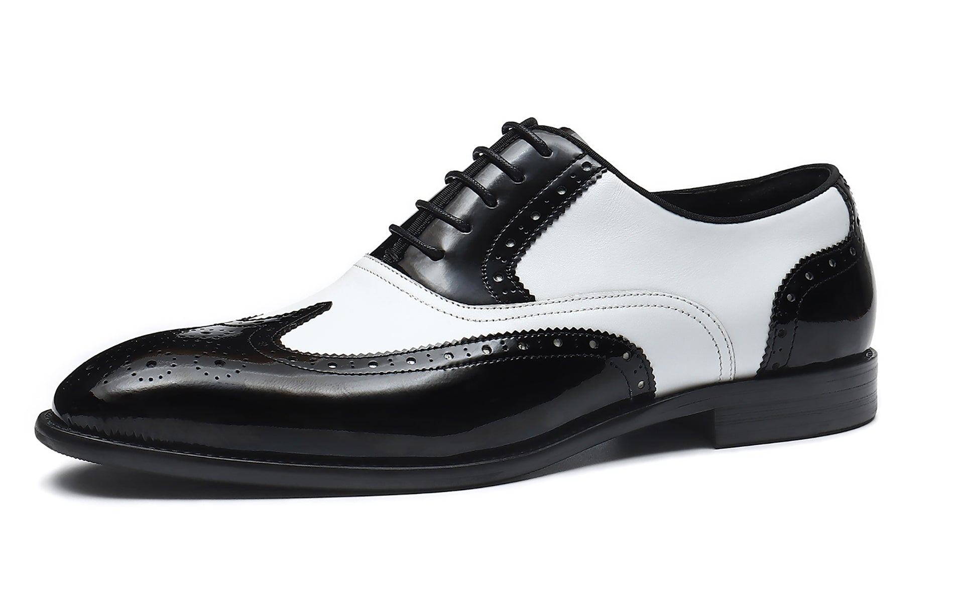 Zapatos Oxford de vestir de cuero genuino para hombre 