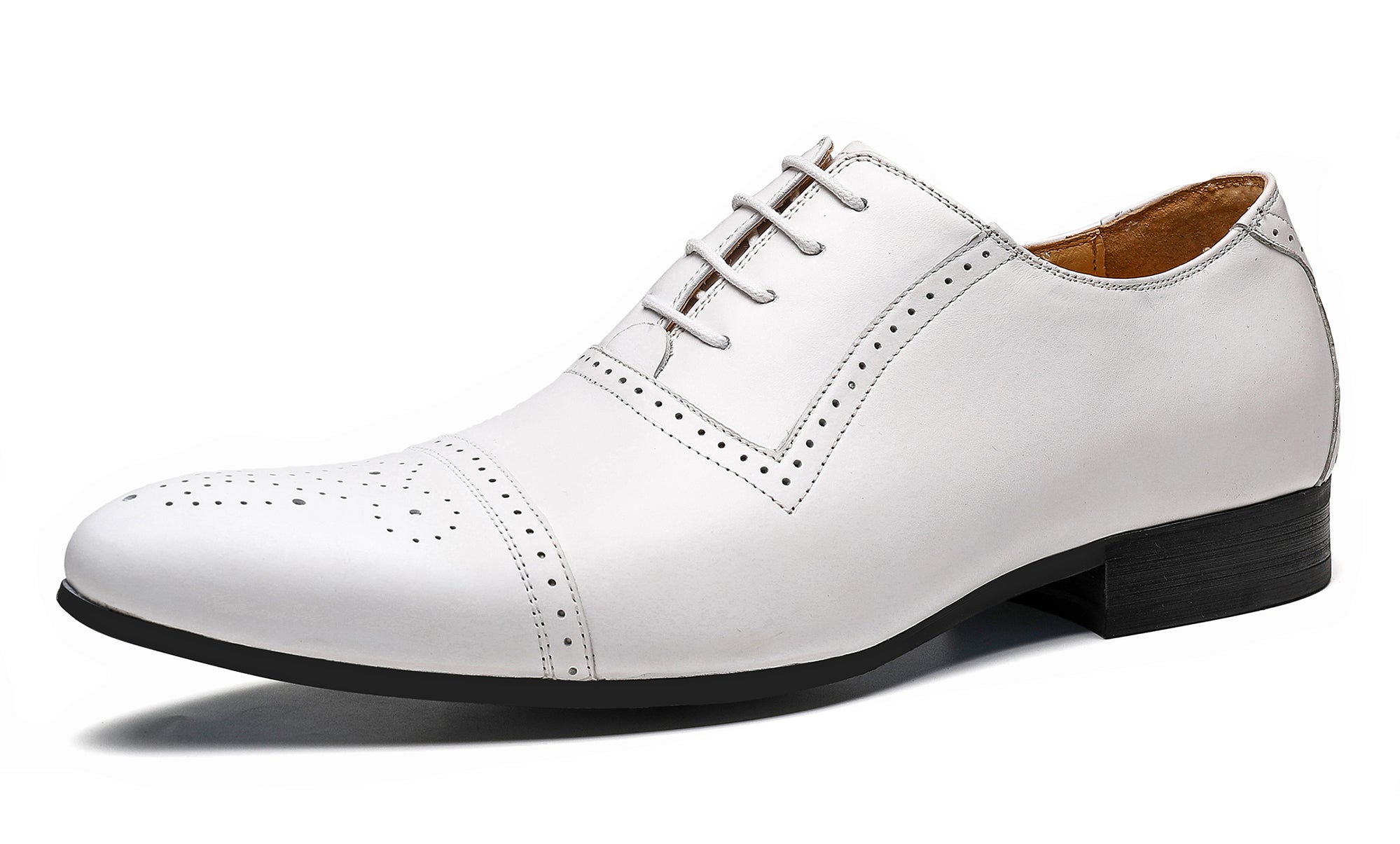 Oxford Brogue de cuero genuino para hombre 