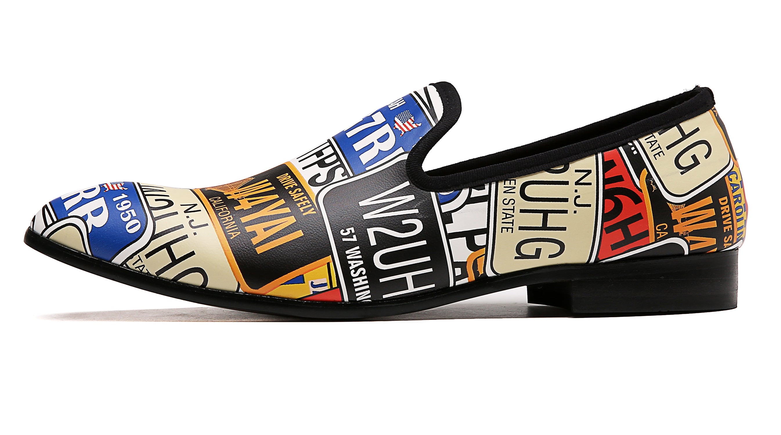 Men's Graphic Print Smoking Loafers