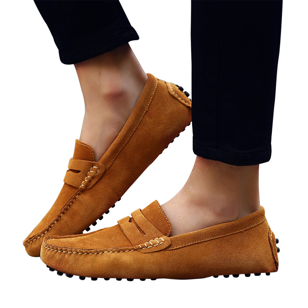 Men's Classic Suede Penny Driving Moccasins